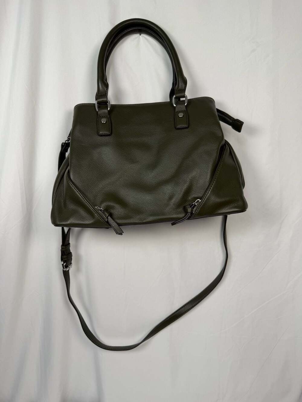 Malibu Skye Bixbee Constellation Handbag Olive Green Faux Leather Crossbody Satc